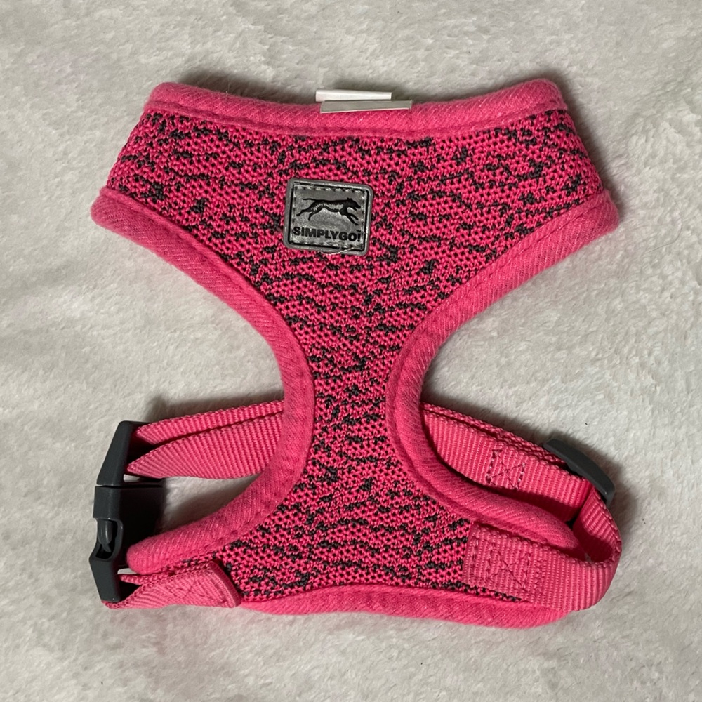 Hot Pink Gray Marbled T-Strap Harness